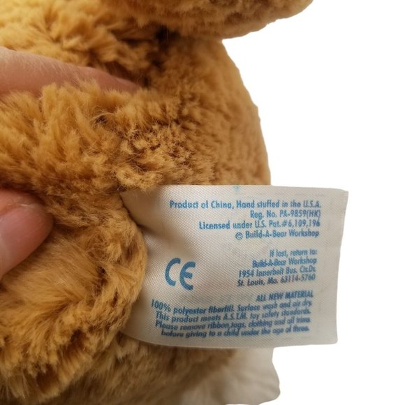 Build A Bear BABW Plush Stuffed Animal Brown Easter Bunny Rabbit Cotton Tail - Picture 9 of 10